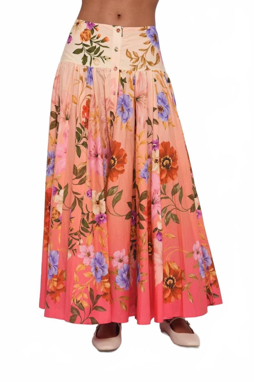 NEW LOVE THE LABEL tricia long skirt in splendor in the garden